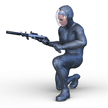 Bir siber savaşçının 3 boyutlu canlandırması