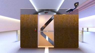 Giriş lobisinin 3 boyutlu görüntülemesi