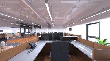 Ofis alanının 3B görüntülemesi