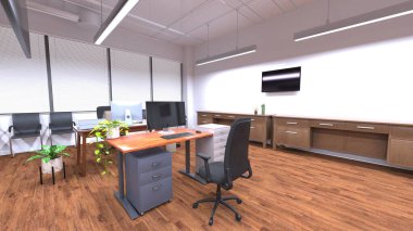 Ofis alanının 3B görüntülemesi