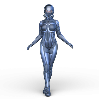 Bir siber kadının 3 boyutlu canlandırması