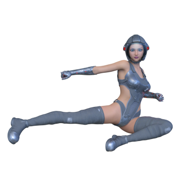 Bir siber kadının 3 boyutlu canlandırması