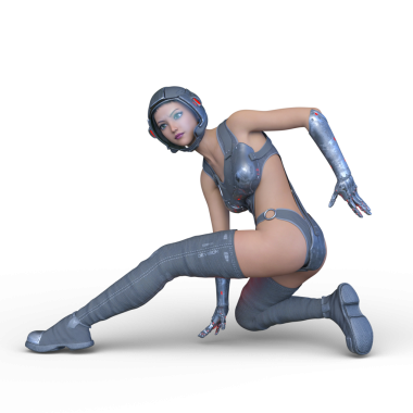 Bir siber kadının 3 boyutlu canlandırması