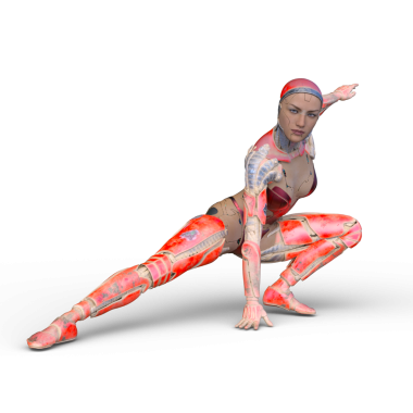 Dişi bir sayborgun 3D canlandırması