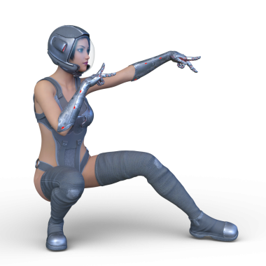 Bir siber kadının 3 boyutlu canlandırması