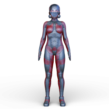 Bir siber kadının 3 boyutlu canlandırması