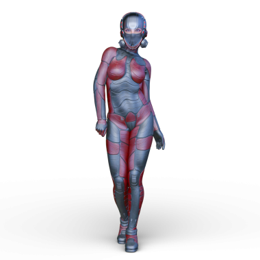 Bir siber kadının 3 boyutlu canlandırması