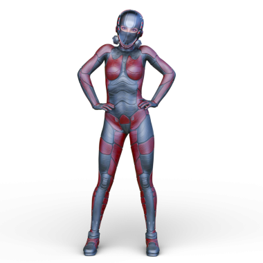 Bir siber kadının 3 boyutlu canlandırması