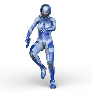 Bir siber kadının 3 boyutlu canlandırması