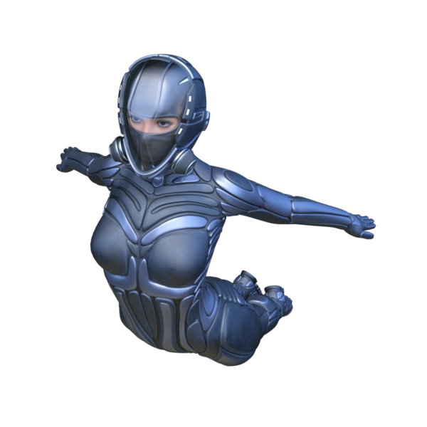 Bir siber kadının 3 boyutlu canlandırması