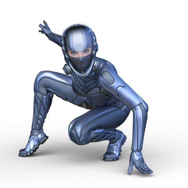 Bir siber kadının 3 boyutlu canlandırması