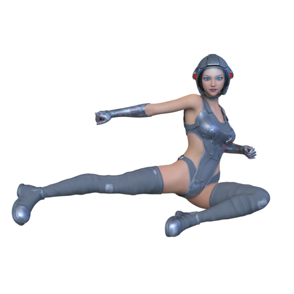 Bir siber kadının 3 boyutlu canlandırması