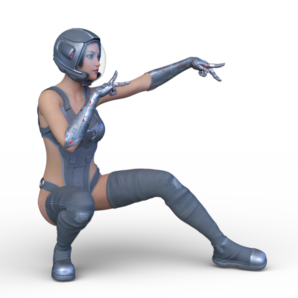 Bir siber kadının 3 boyutlu canlandırması