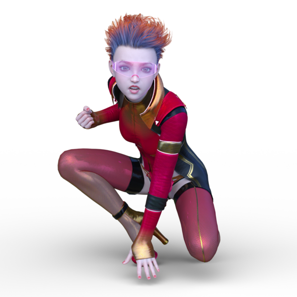 Bir siber kadının 3 boyutlu canlandırması