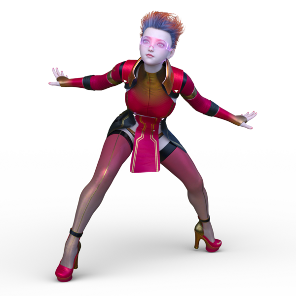 Bir siber kadının 3 boyutlu canlandırması