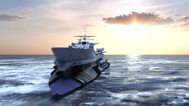 Uçak gemisinin 3D görüntülemesi