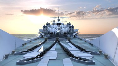 Uçak gemisinin 3D görüntülemesi