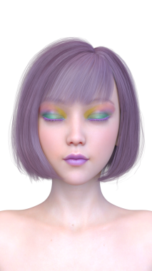 Bir kadının yüzünün 3 boyutlu görüntüsü.