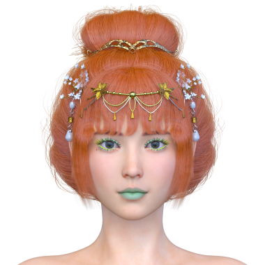 Bir kadının yüzünün 3 boyutlu görüntüsü.