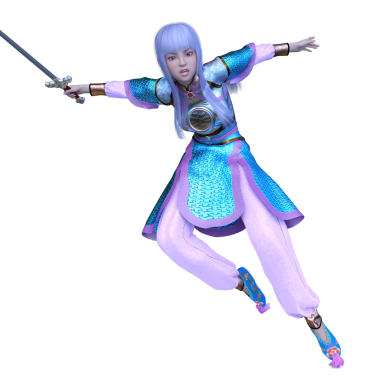 3 boyutlu kadın eskrimci.