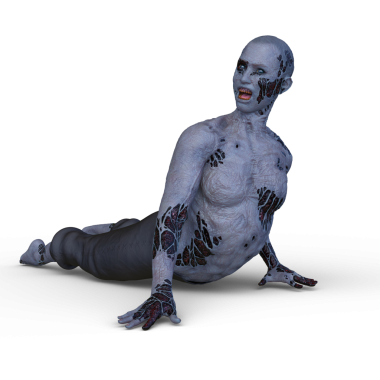 Erkek bir zombinin 3 boyutlu canlandırması