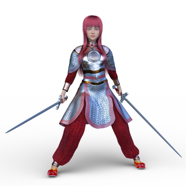 3 boyutlu kadın eskrimci.