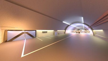 Giriş lobisinin 3 boyutlu görüntülemesi