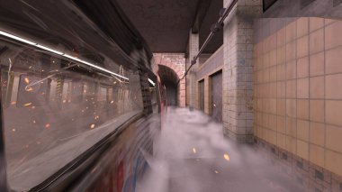 Araç yangınının 3 boyutlu görüntüsü