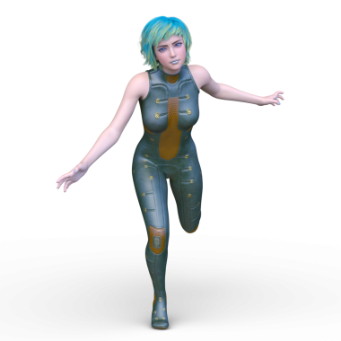 Bir siber kadının 3 boyutlu canlandırması