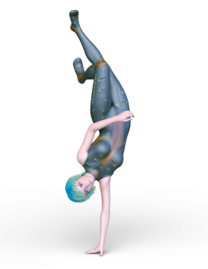 Bir siber kadının 3 boyutlu canlandırması