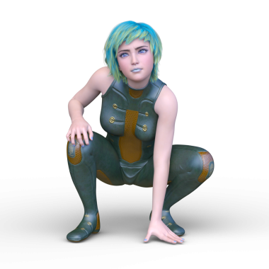 Bir siber kadının 3 boyutlu canlandırması