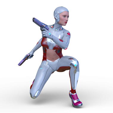 Dişi bir sayborgun 3D canlandırması