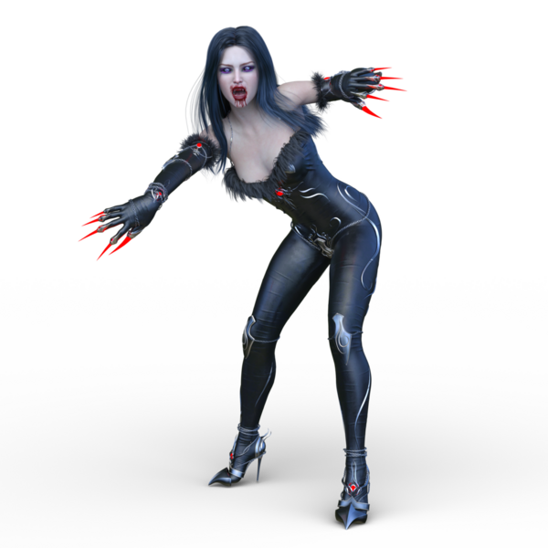 Dişi bir vampirin 3 boyutlu görüntüsü