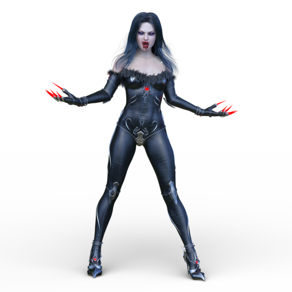 Dişi bir vampirin 3 boyutlu görüntüsü