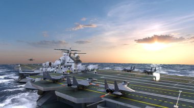 Uçak gemisinin 3D görüntülemesi