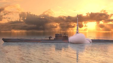 Balistik füze denizaltısının 3D görüntülemesi