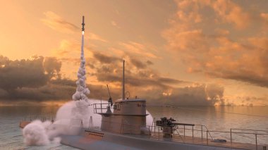 Balistik füze denizaltısının 3D görüntülemesi