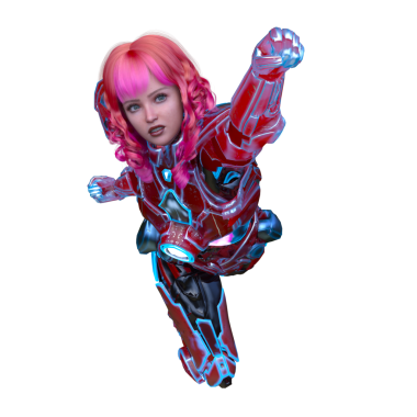 Bir siber kadının 3 boyutlu canlandırması