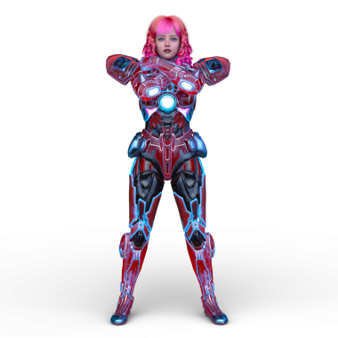 Bir siber kadının 3 boyutlu canlandırması