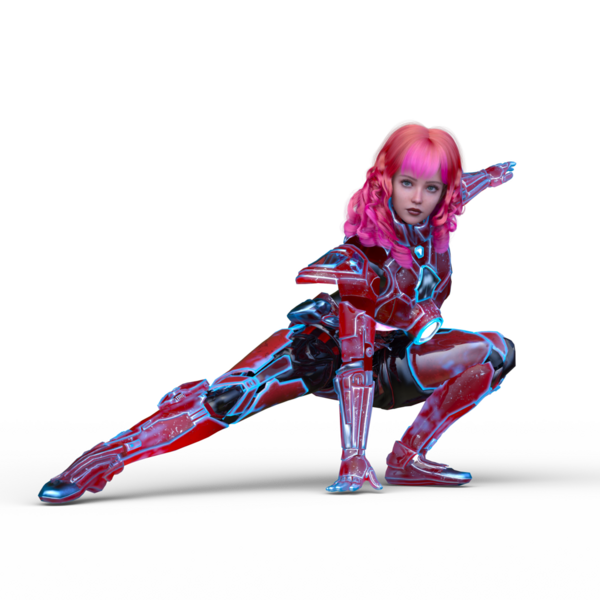 Bir siber kadının 3 boyutlu canlandırması