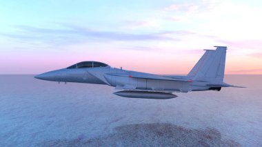 3D rendering of a fighter aircraft
