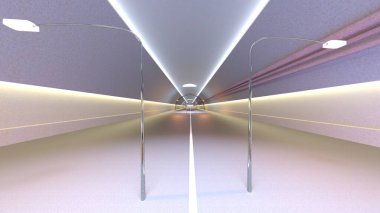 Giriş lobisinin 3 boyutlu görüntülemesi