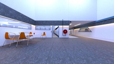 Uzay gemisi hangarının 3D görüntülemesi