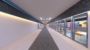 Uzay gemisi hangarının 3D görüntülemesi