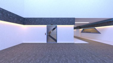 Uzay gemisi hangarının 3D görüntülemesi