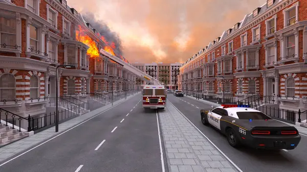 Yangın sahnesinin 3 boyutlu canlandırması