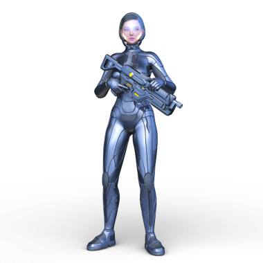 Bir siber kadının 3 boyutlu canlandırması