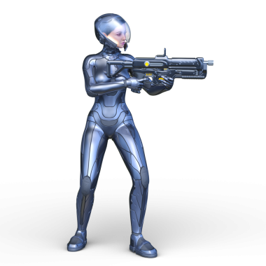 Bir siber kadının 3 boyutlu canlandırması