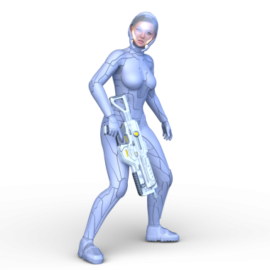 Bir siber kadının 3 boyutlu canlandırması