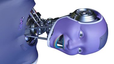 Dişi bir robotun 3D canlandırması